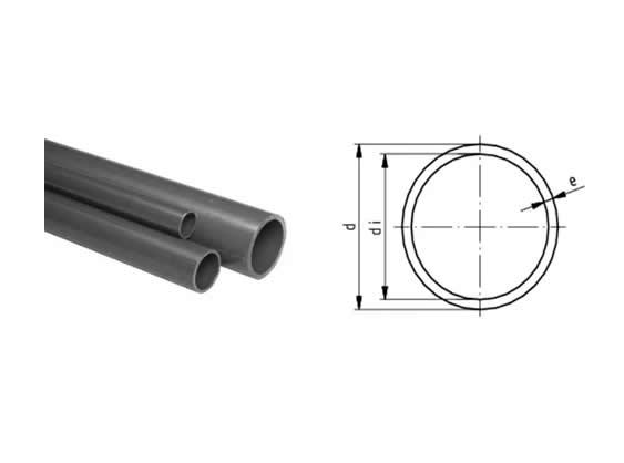TUBERÍA DE PVC-U GRIS SERIE S10, SDR 21, PN 10